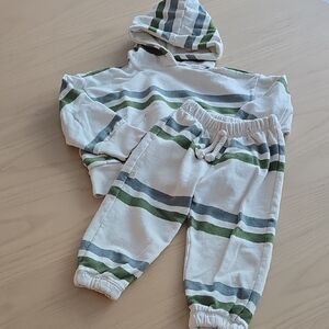Striped Hoodie and Jogger Set